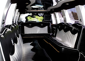 Inside limousine